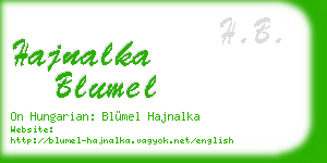 hajnalka blumel business card