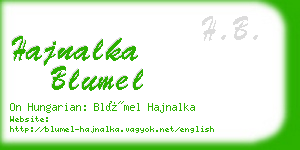 hajnalka blumel business card